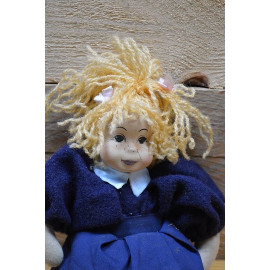 Vintage meisjes pop blond haar-2