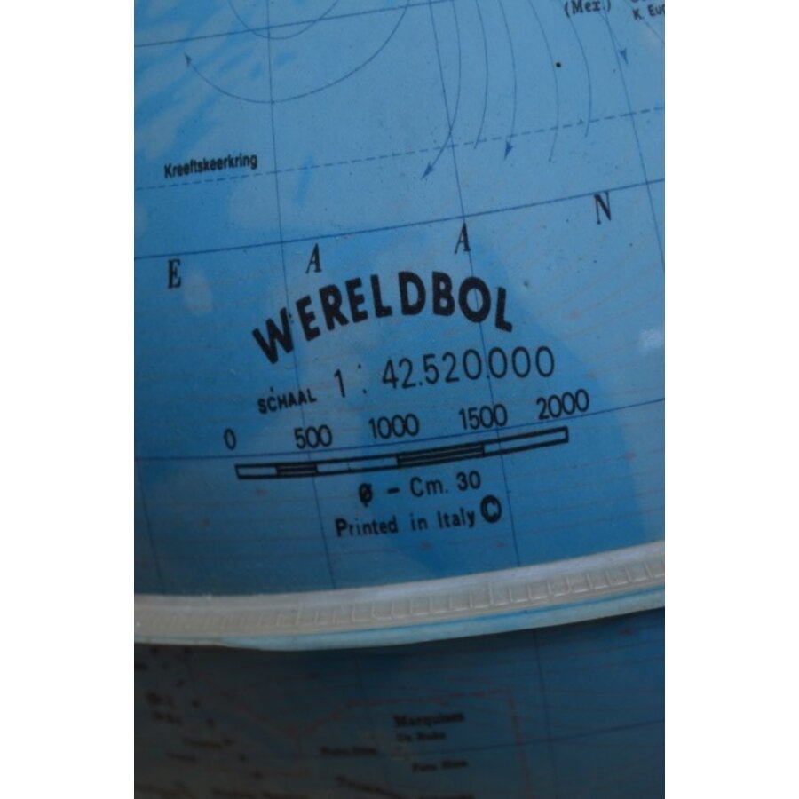 Wereldbol kunststof retro-2