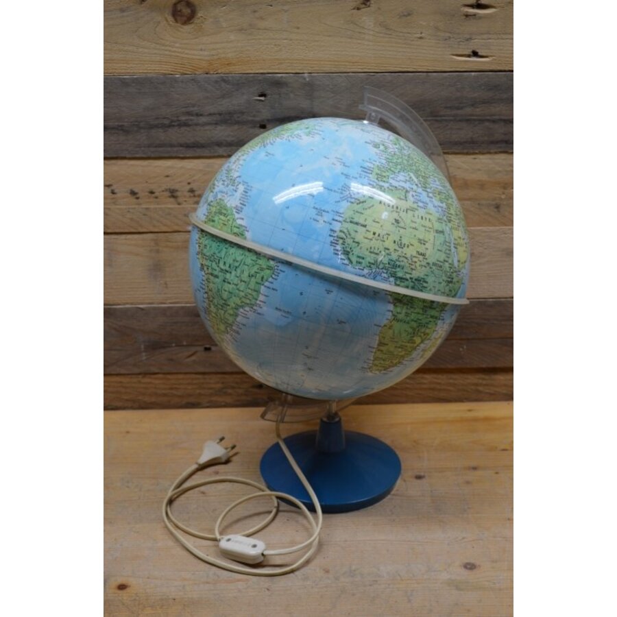 Wereldbol kunststof retro-4