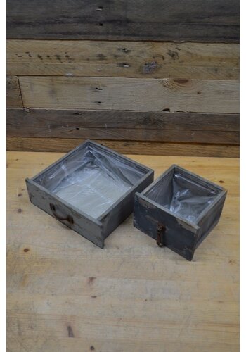 Set plantenbakjes lades 2x 