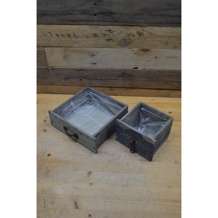 Plantenbakjes set van 2-1