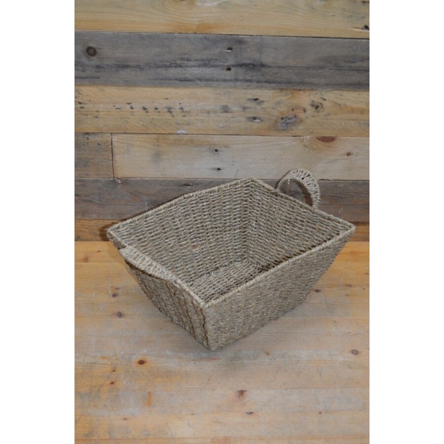 Gevlochten mand met metalen frame-1