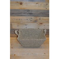 thumb-Gevlochten mand met metalen frame-2