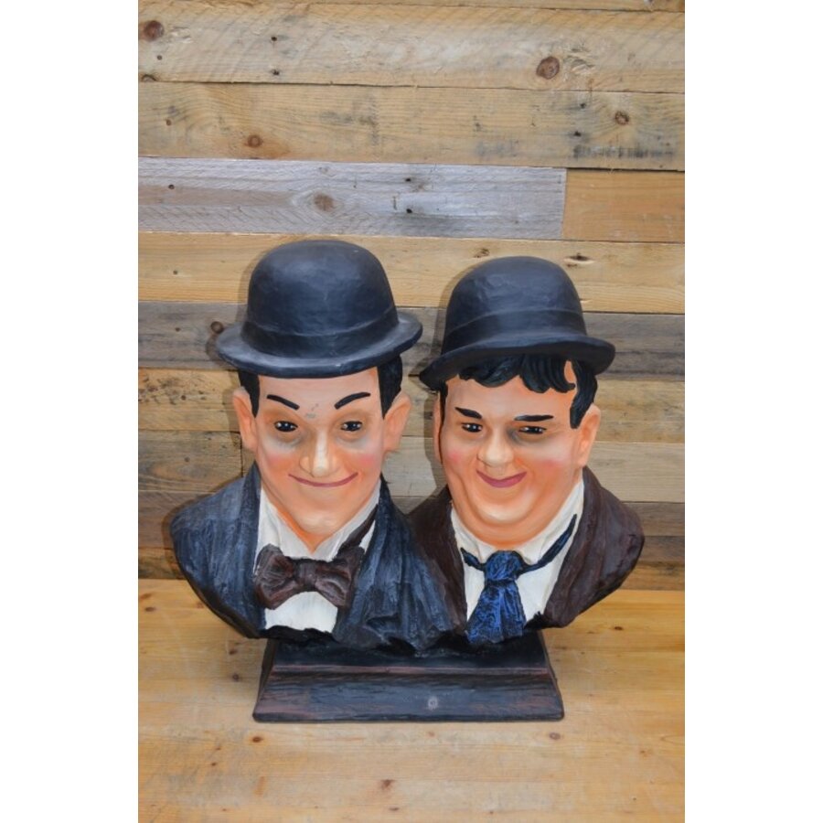 Decoratief beeld van Laurel en Hardy – komisch duo uit polyester-1