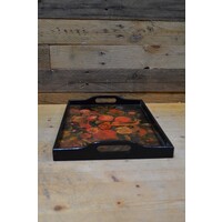 thumb-Houten dienblad met bloemen-2