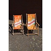 LoodsVol, Tweedehands Appelsientje strandstoel van beukenhout set van 2
