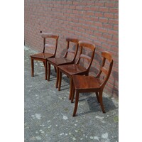 thumb-Teakhouten eetkamerstoelen set van 4-2