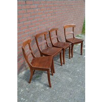 thumb-Teakhouten eetkamerstoelen set van 4-1