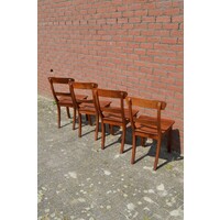 thumb-Teakhouten eetkamerstoelen set van 4-6