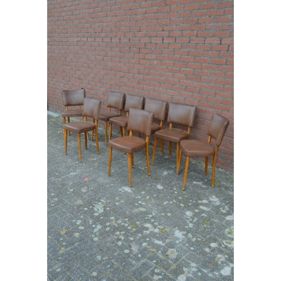 Keukenstoelen vintage Stevens set van 8-1