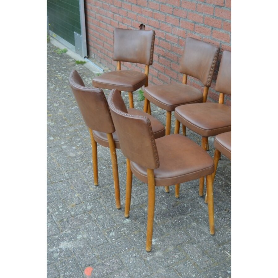 Keukenstoelen vintage Stevens set van 8-7