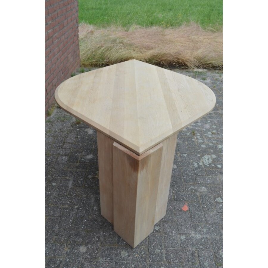 Eiken eettafel of bureautafel gezandstraald-5