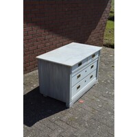 thumb-Oude commode met marmer blad-2