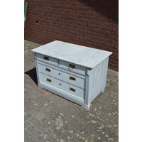 thumb-Oude commode met marmer blad-1