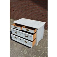 thumb-Oude commode met marmer blad-6