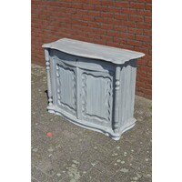 thumb-Antiek penant kastje wit grijs geschilderd-3