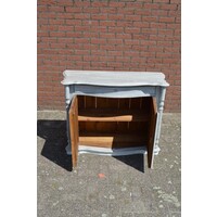 thumb-Antiek penant kastje wit grijs geschilderd-5