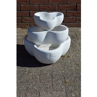 thumb-Betonnen planten etagère met drie losse stapelbare schalen-1