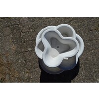 thumb-Betonnen planten etagère met drie losse stapelbare schalen-5