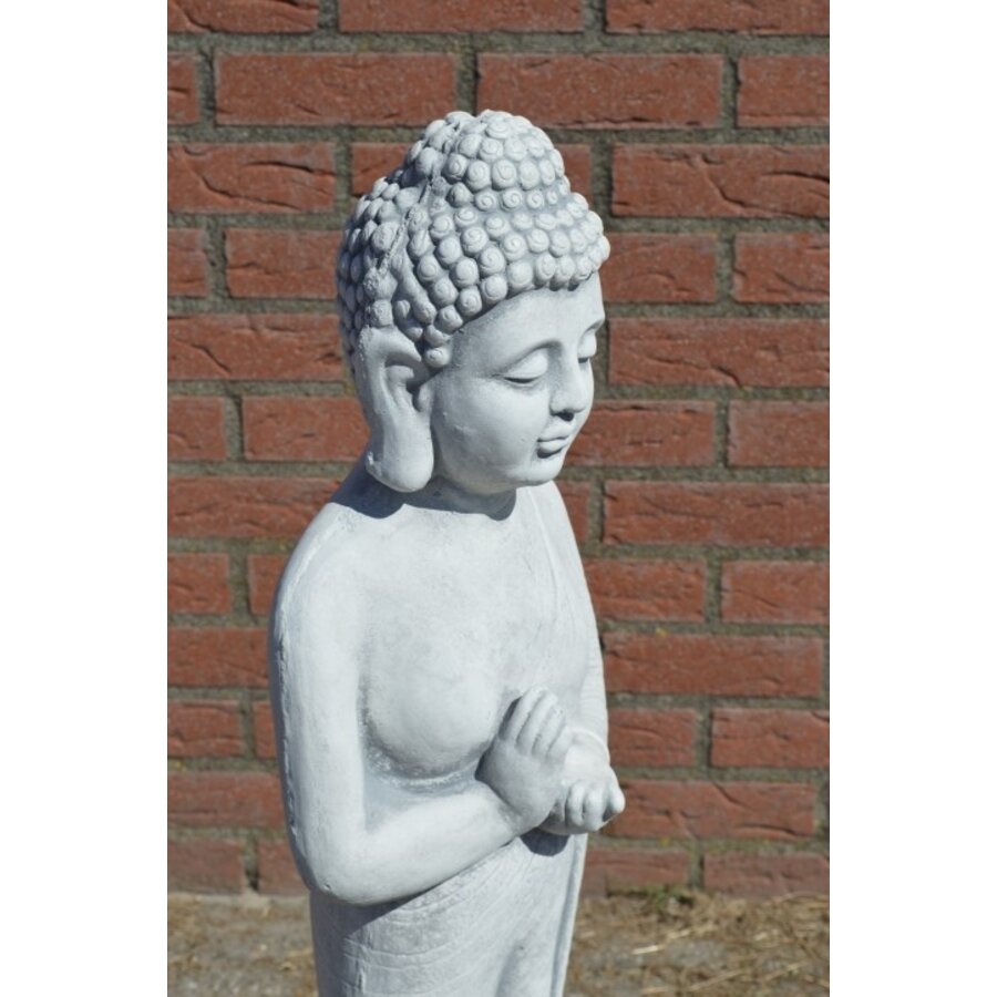 Groot betonnen beeld van staande Shiva voor tuin of vijver-2