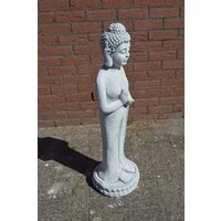 Groot betonnen beeld van staande Shiva voor tuin of vijver
