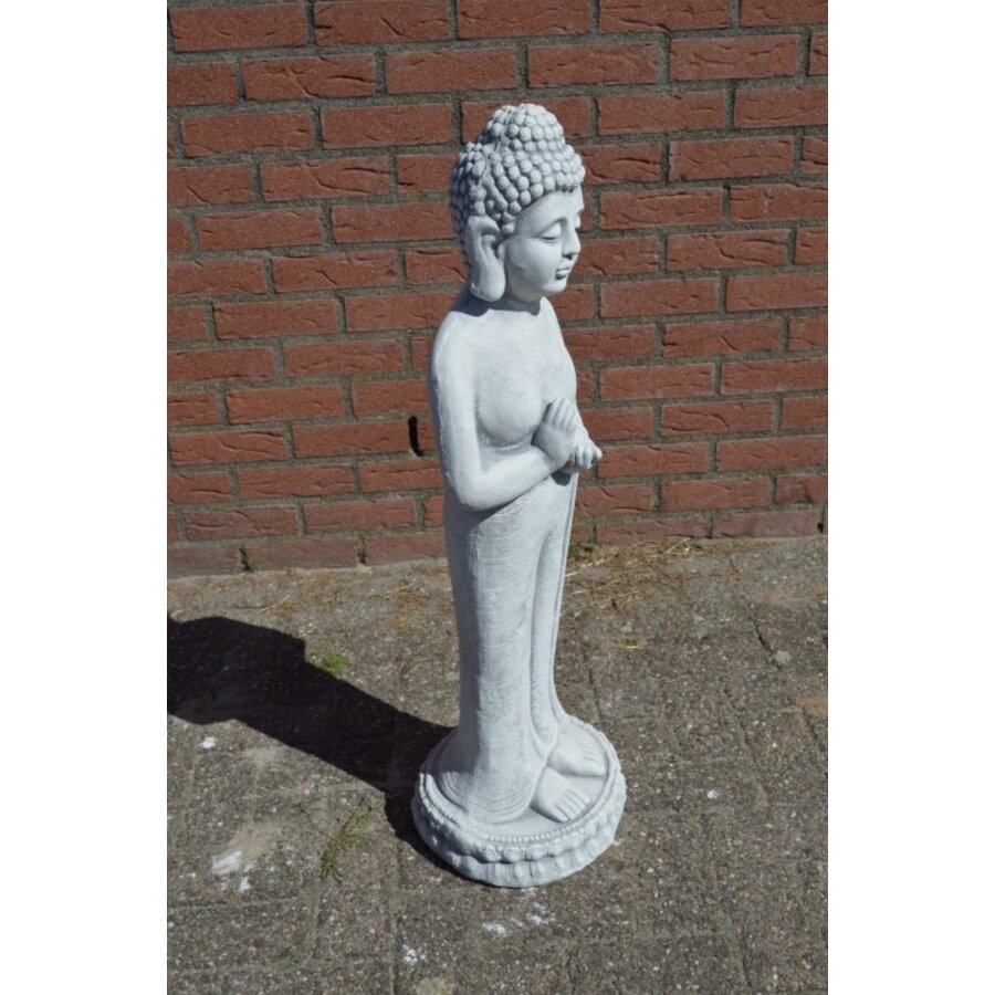 Groot betonnen beeld van staande Shiva voor tuin of vijver-3