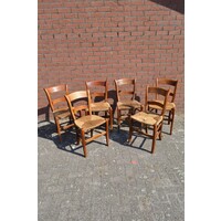 thumb-Oud Hollandse keukenstoelen set van 6 opknappers-1
