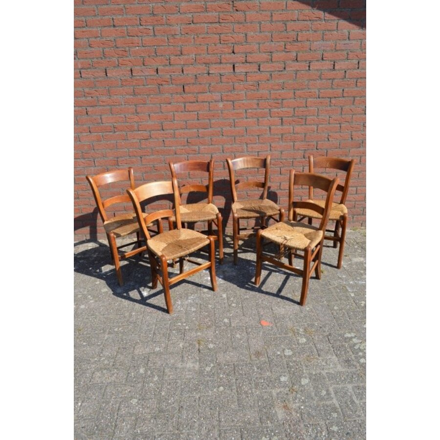 Oud Hollandse keukenstoelen set van 6 opknappers-1