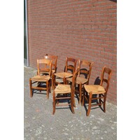 thumb-Oud Hollandse keukenstoelen set van 6 opknappers-2