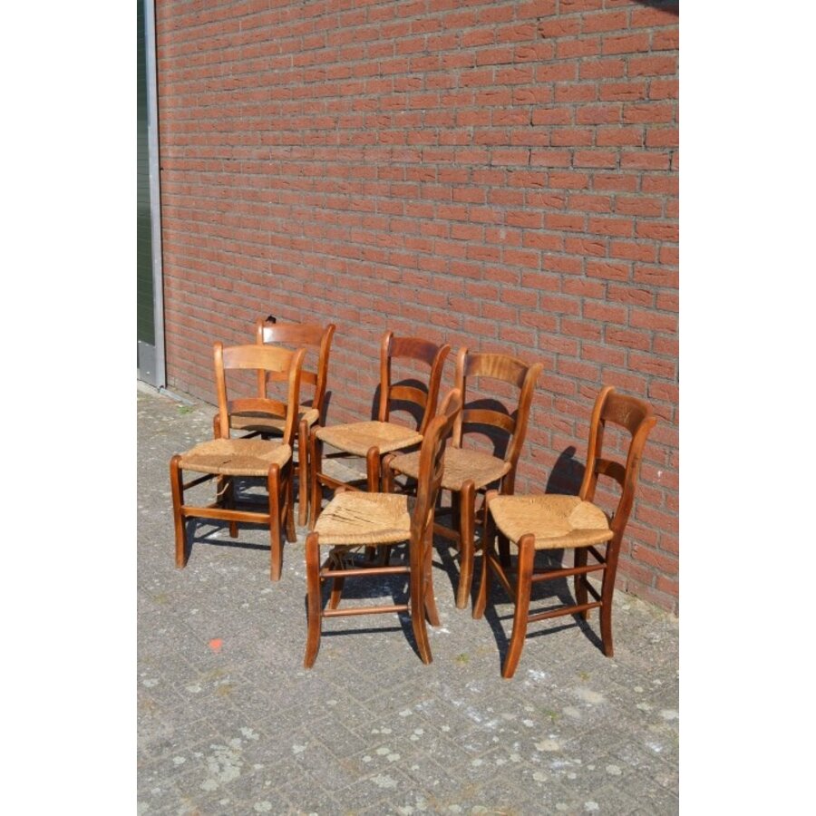 Oud Hollandse keukenstoelen set van 6 opknappers-2