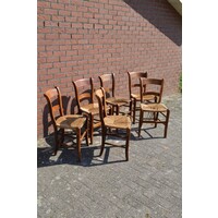 thumb-Oud Hollandse keukenstoelen set van 6 opknappers-3