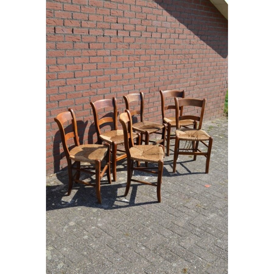 Oud Hollandse keukenstoelen set van 6 opknappers-3