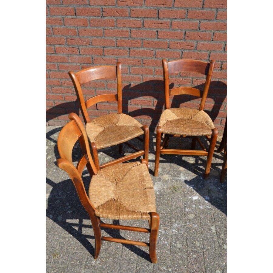 Oud Hollandse keukenstoelen set van 6 opknappers-4