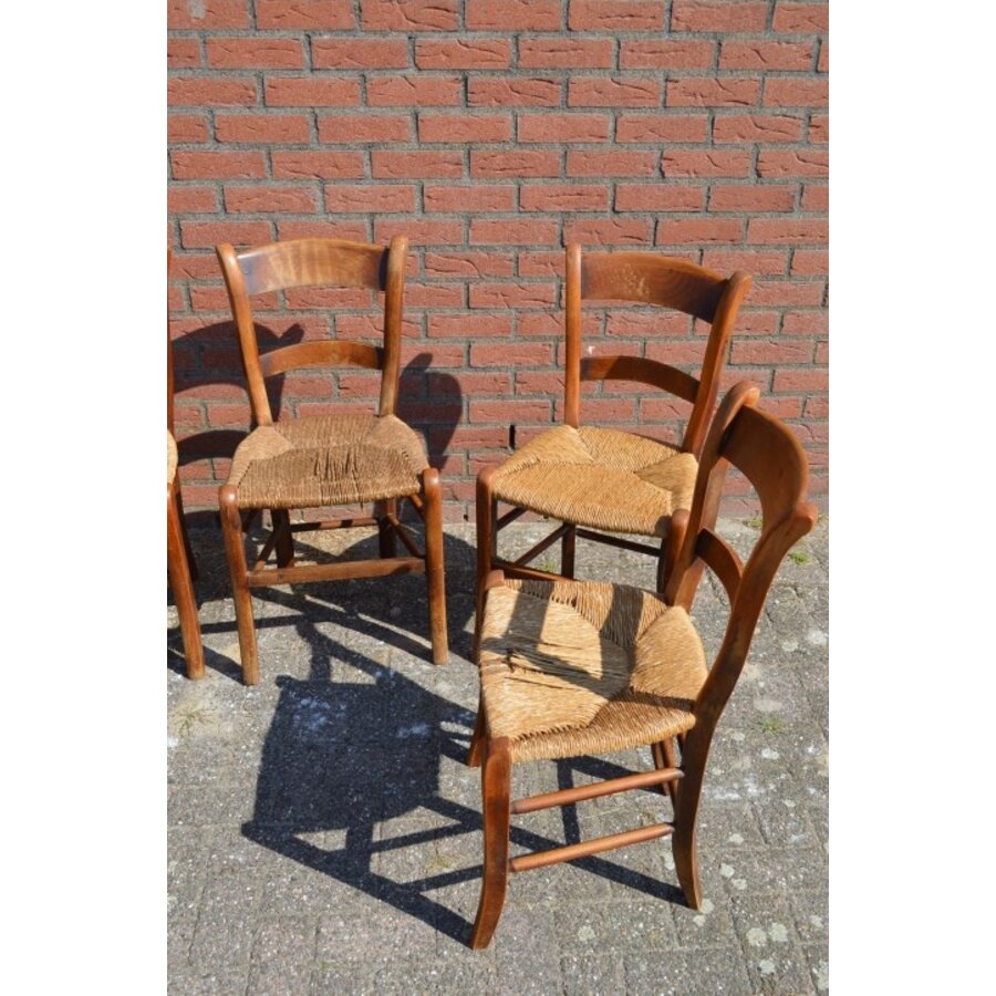 Oud Hollandse keukenstoelen set van 6 opknappers-5