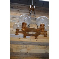thumb-Hanglamp eiken met ketting landelijk met 6 glaskap-5