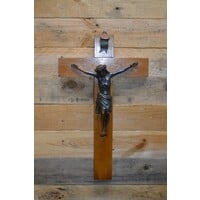 thumb-Eiken heiligkruis met aluminium jezus beeld-1
