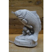 thumb-Koi springend uit het water betonnen tuinbeeld-2