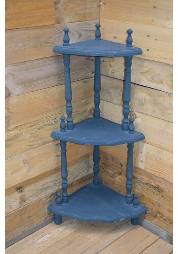 Hoekkastje brocante blauw 