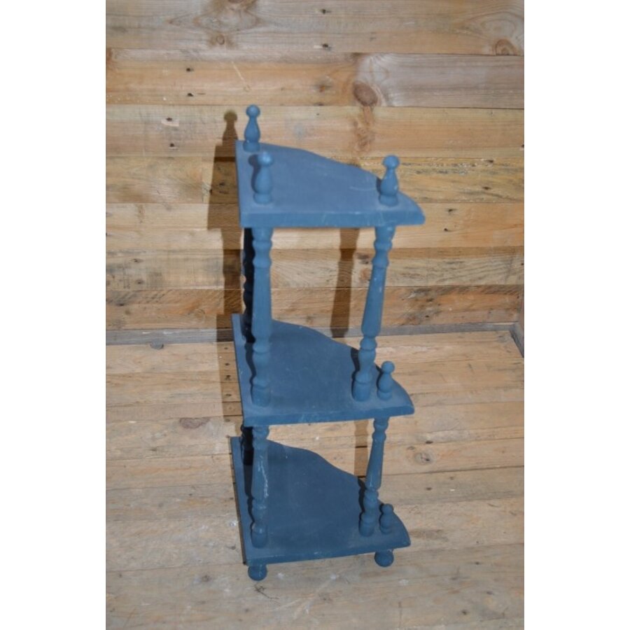 Schappen rekje brocante blauw  voor in de hoek-2