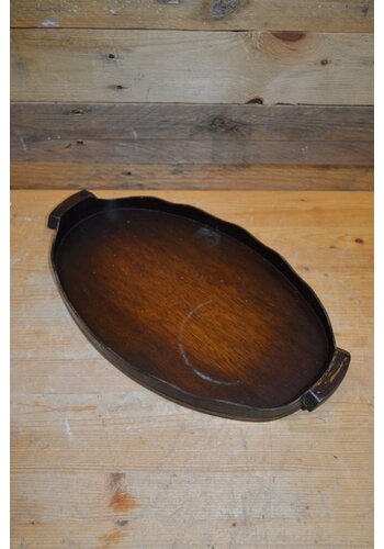 Ovaal dienblad van hout 