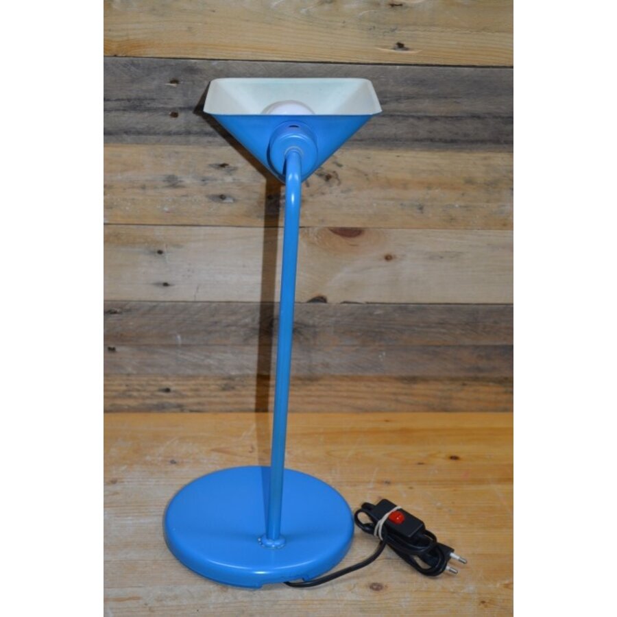 Bureaulamp metaal blauw wit-4