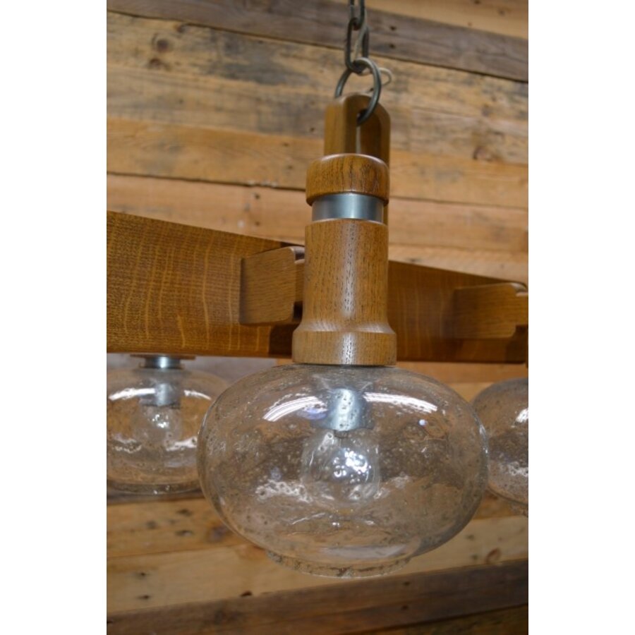 Landelijke hanglamp eikenhout-3