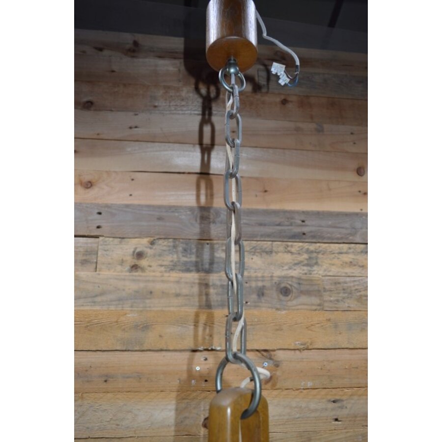 Landelijke hanglamp eikenhout-5