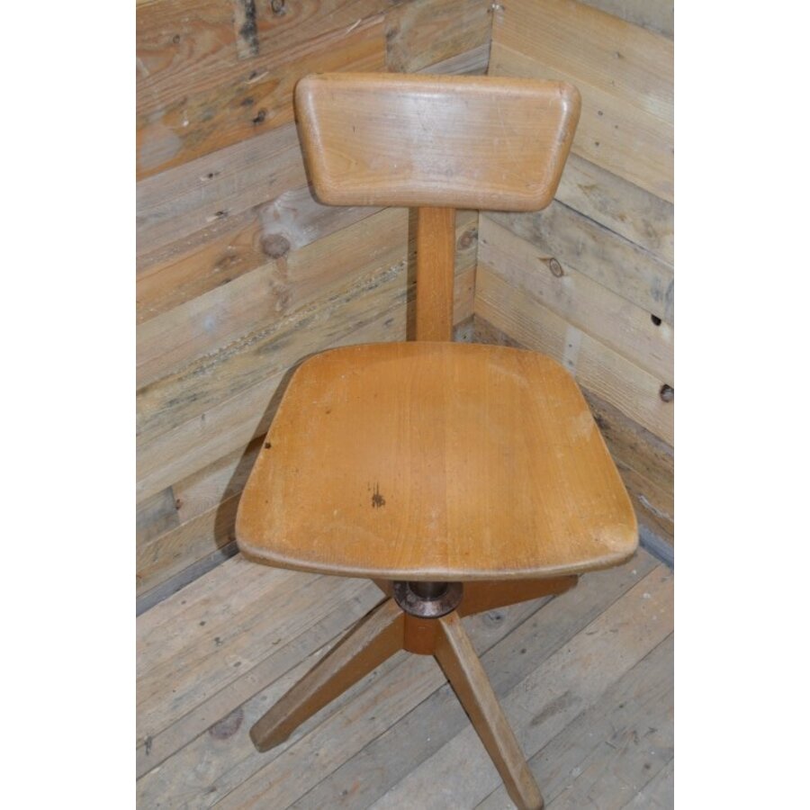 Retro houten bureaustoel Sedus-2
