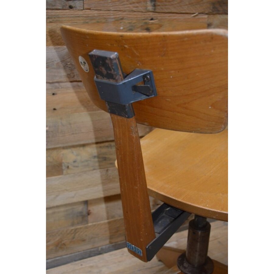 Retro houten bureaustoel Sedus-5