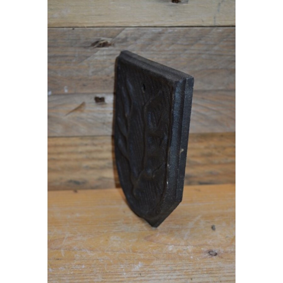 Gietijzer plaatje met Hubertus gewei-2