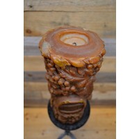 thumb-Kandelaar smeedijzer met grote kaars-4