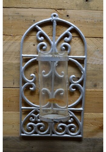 Wandornament met windlicht 