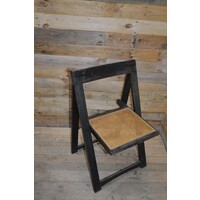 thumb-Ouderwetse vintage houten klapstoel-1