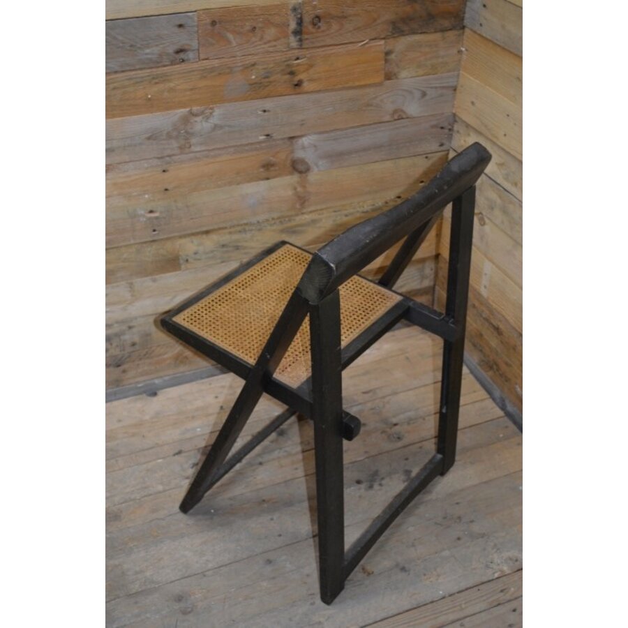 Ouderwetse vintage houten klapstoel-6